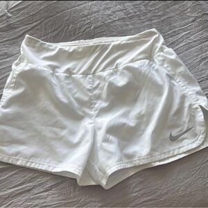 Nike White Athletic Shorts Lightweight Breathable
